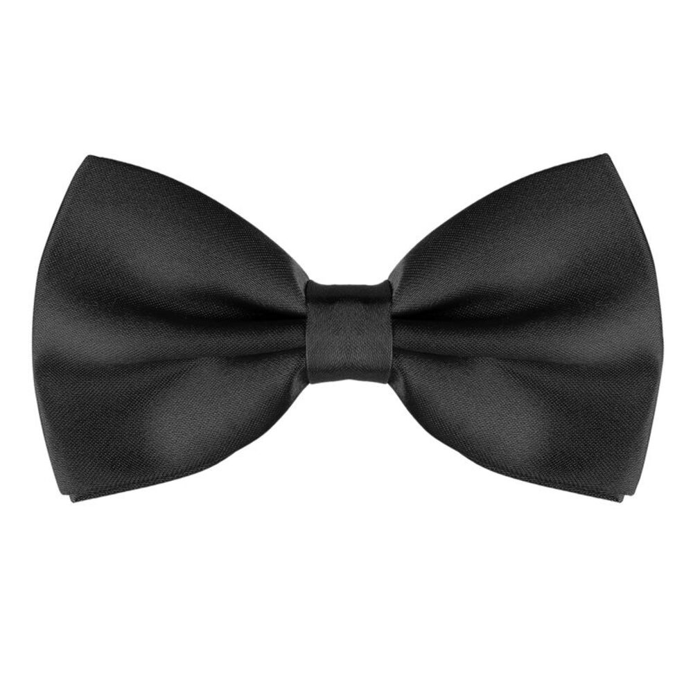 Pre-tied Solid Adjustable Bowtie Classic Tuxedo Wedding Bow Ties Black